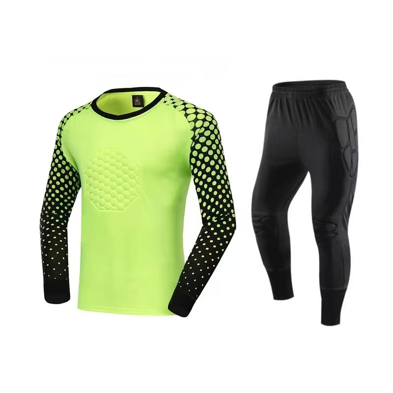 Camisa de Goleiro de Futebol de Alto Desempenho para Homens com Sublimação Completa e Protetores de Espuma, Equipamento, Roupas de Treinamento, Tamanho Adulto, Logotipo Personalizado