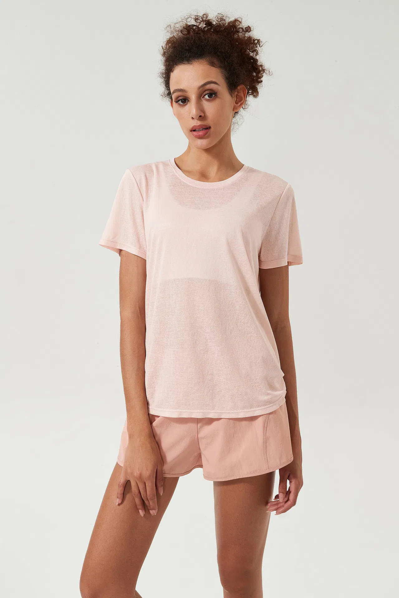Camisetas femininas personalizadas, soltas, cropped, camisetas de yoga, roupas esportivas, tops de fitness, blusas de yoga de secagem rápida, roupas de ginástica para corrida