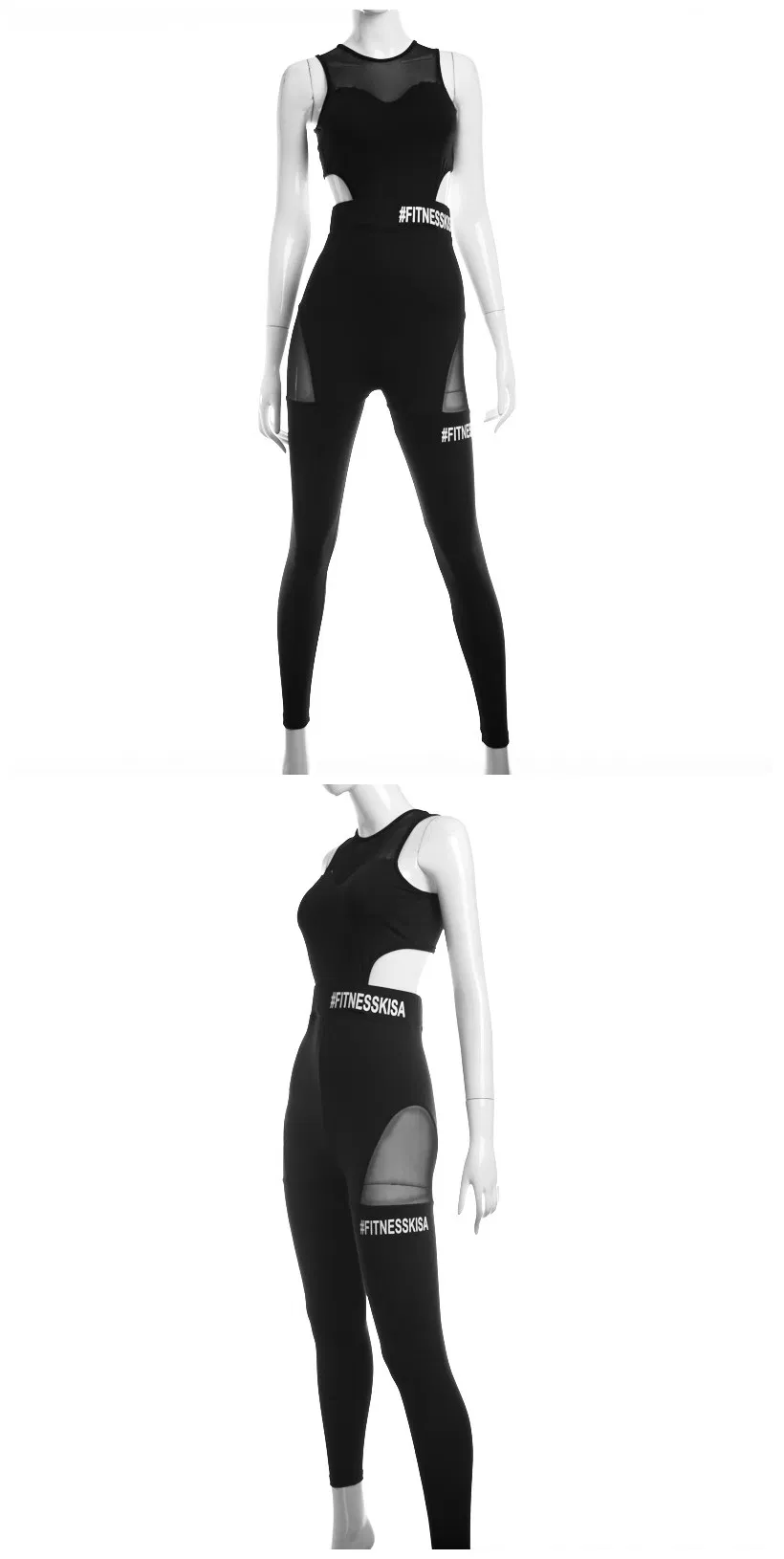 Conjunto de Roupas de Ginástica Feminina em Uma Peça, Roupas de Esporte para Treino, Fitness e Yoga