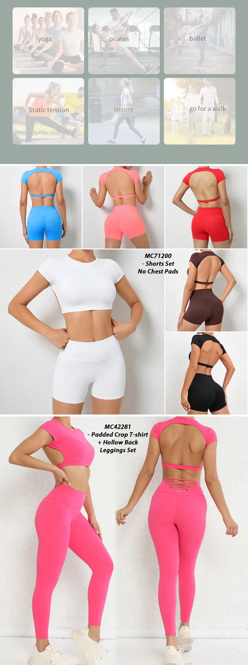 Conjunto Crop Top de Manga Longa e Leggings