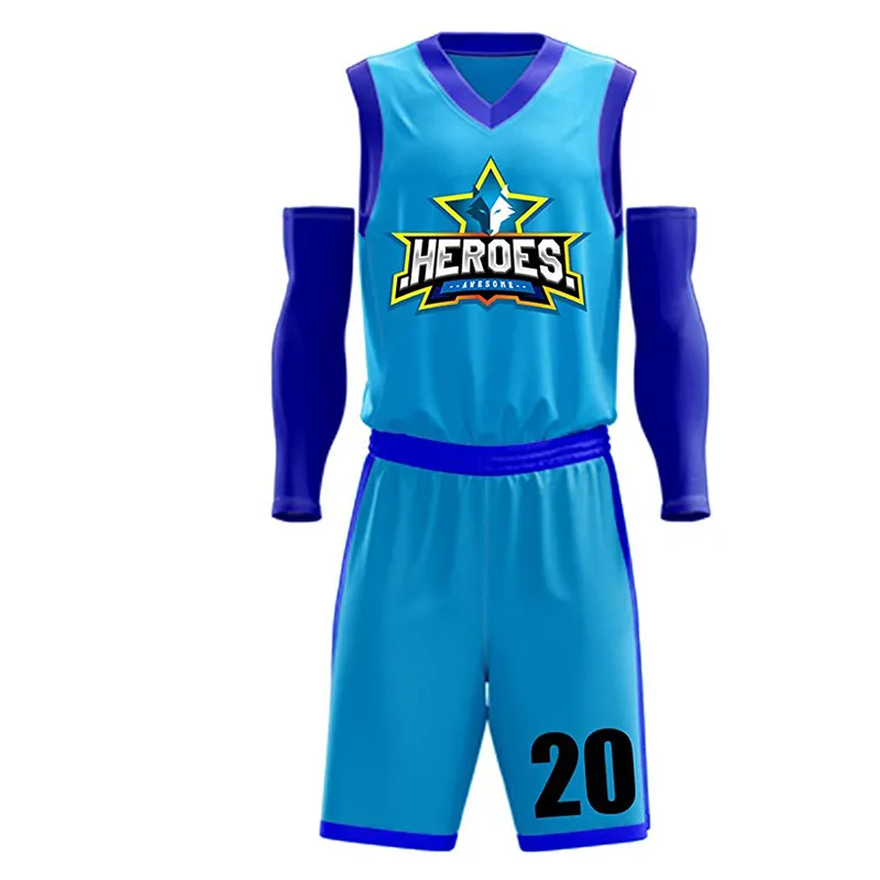 Uniforme de Basquete em Material de Secagem Rápida com Logotipo da Equipe