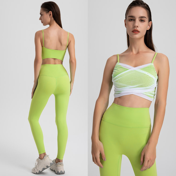Conjunto de Roupas de Academia para Mulher com Corpo Justo e Bumbum em Pêssego, Alta Qualidade, Yoga, Corrida 2 PCS