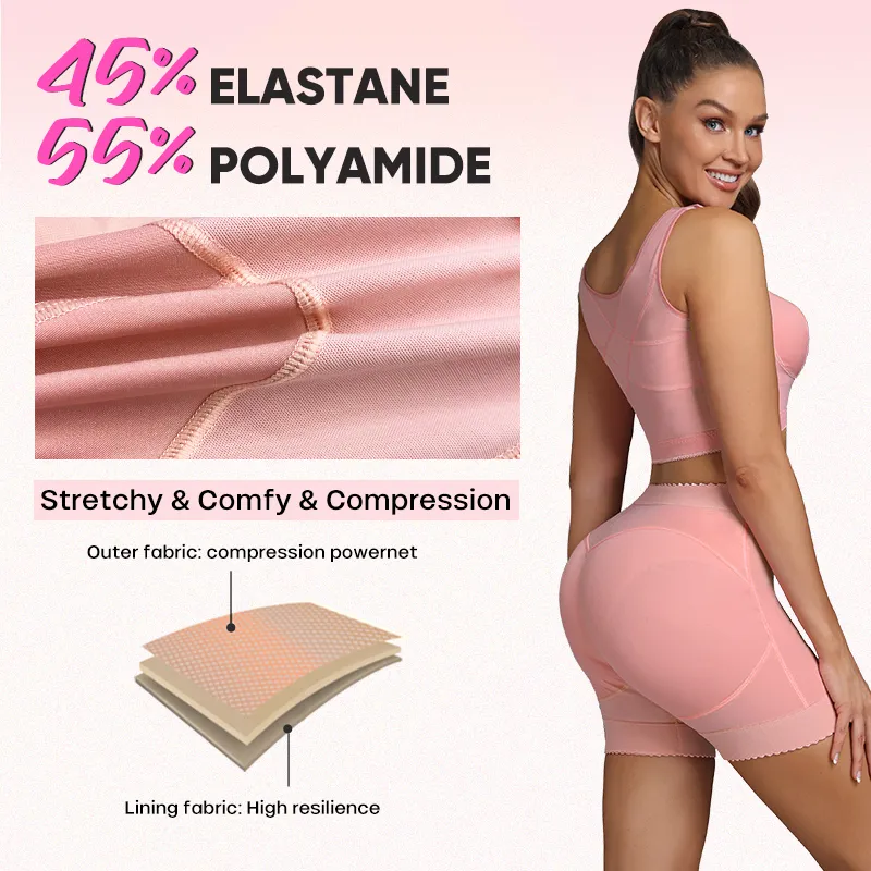 Top de Recuperação Cirúrgica para Mulheres, Sutiã de Mastectomia, Levanta Bumbum, Shorts de Modelagem Pós-Cirurgia, Roupas de Compressão, Fajas Colombianas