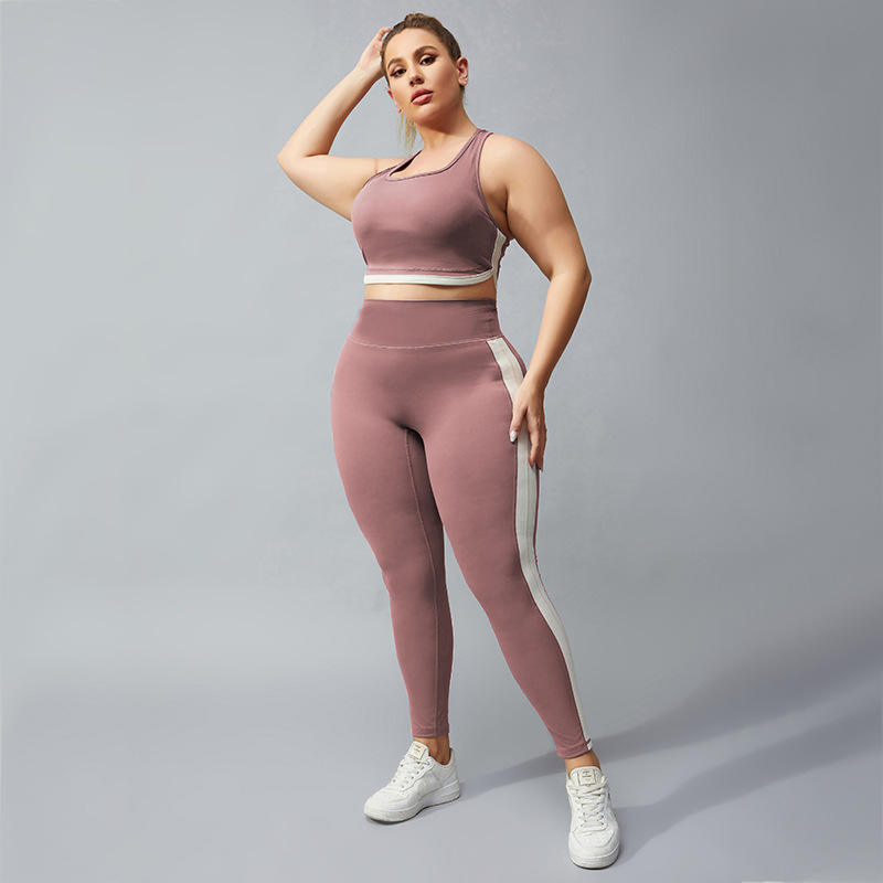 Conjunto de Leggings Plus Size de Cintura Alta para Atividades Físicas e Yoga com Controle de Barriga, Melhores Roupas de Yoga Femininas