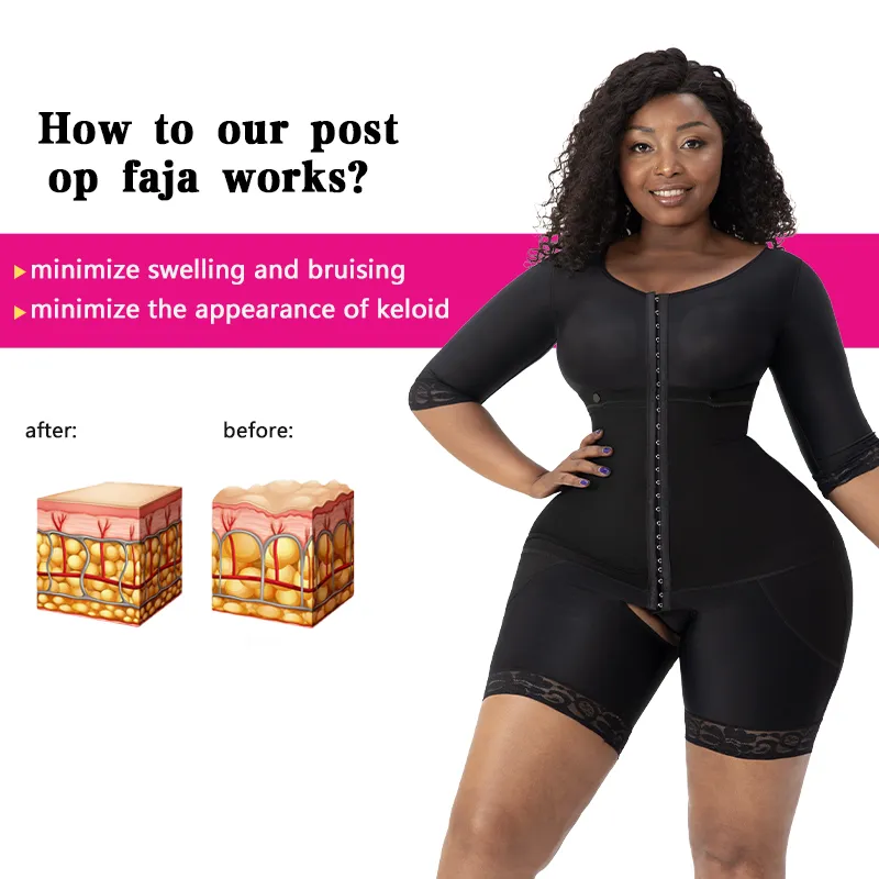 Fajã de Compressão Alta para Mulheres Pós-Operatório de Liposução One Piece