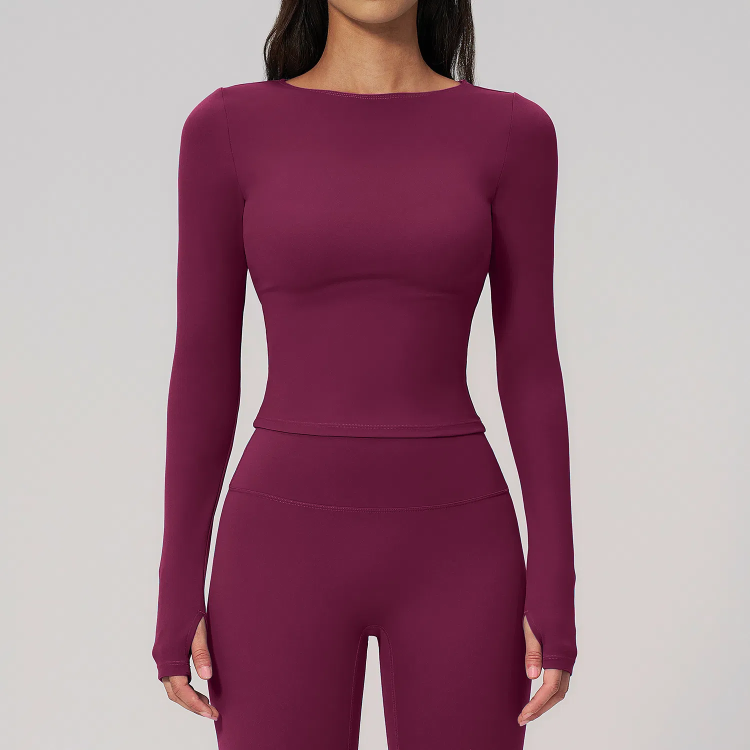 Roupas de Atividade Femininas Camisetas Vestuário de Fitness Ajuste Slim Yoga Manga Longa Respirável Camisa de Corrida Roupas Baratas Venda Online