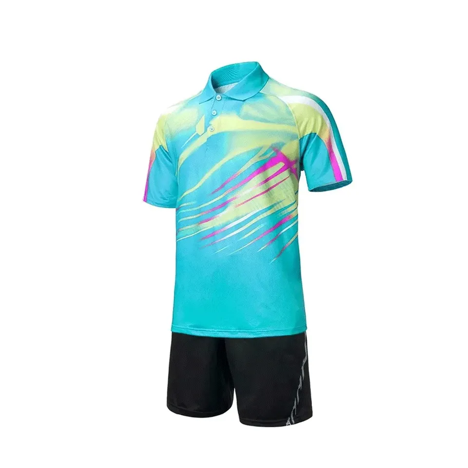 Uniformes da Equipe de Tênis Masculino Roupas Esportivas Confortáveis Traje de Badminton