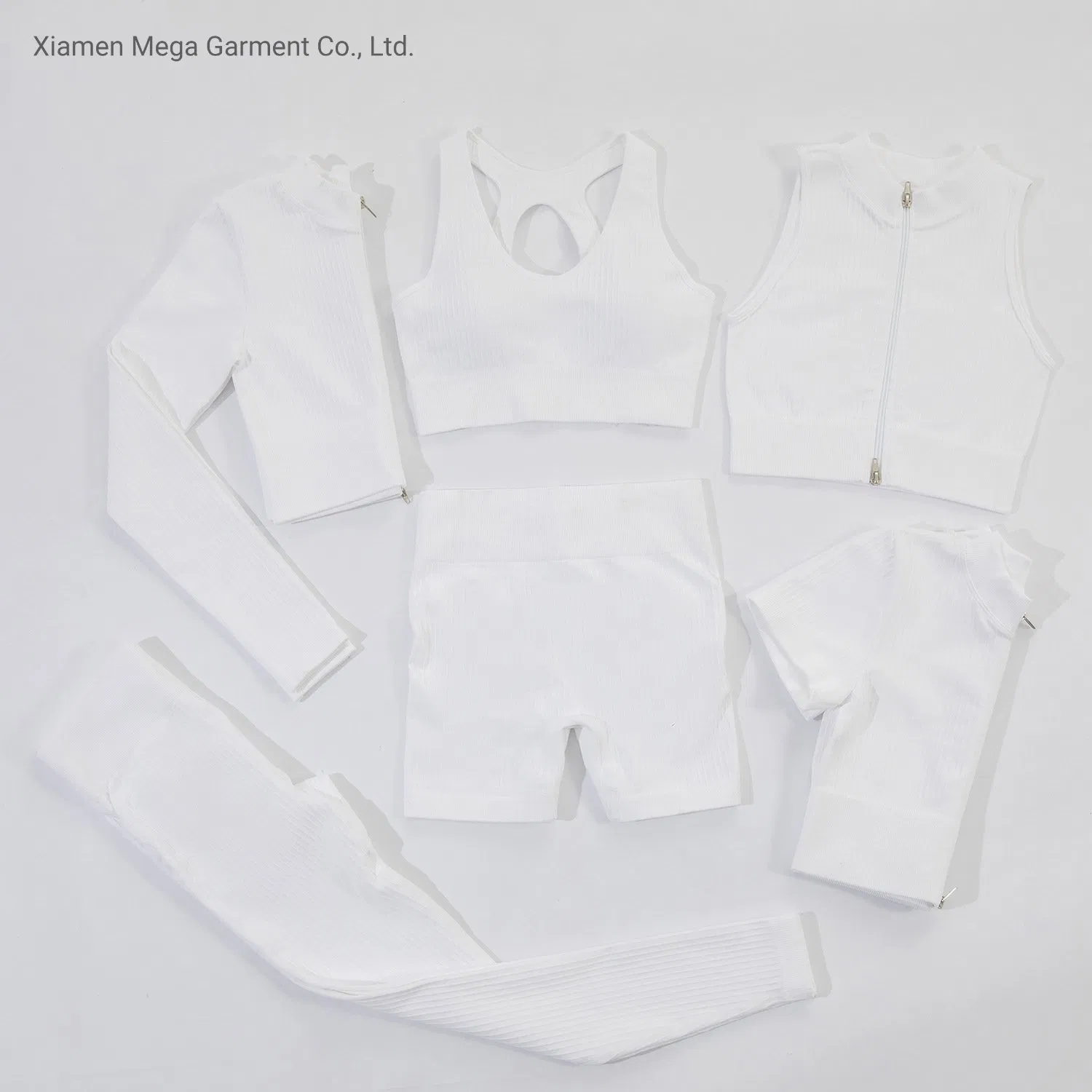 Conjunto de Esportes Feminino Personalizado 6 Roupas de Atividade Fitness Yoga Sem Costura para Academia