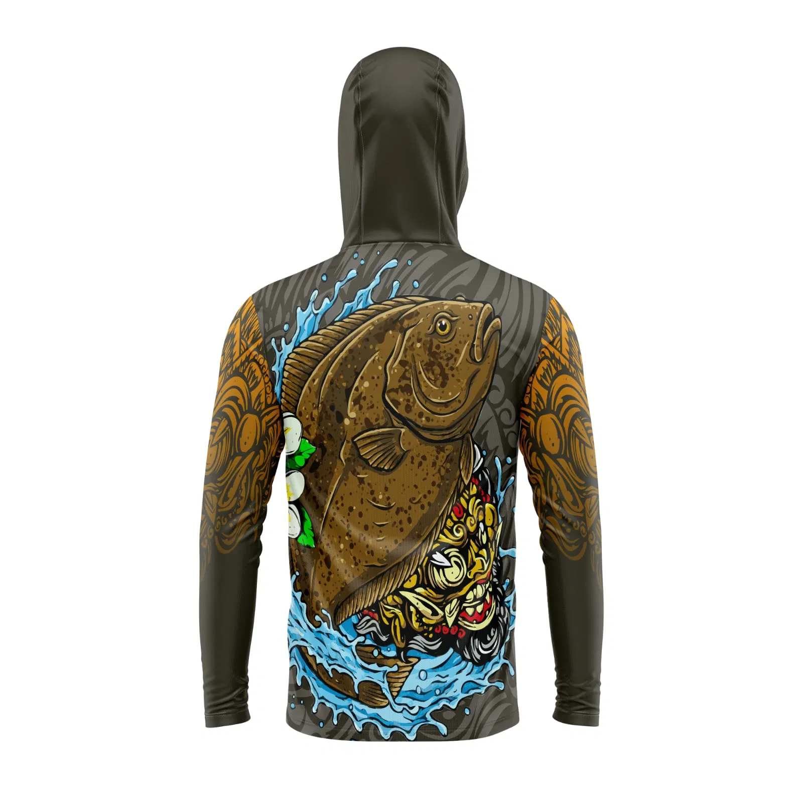 Camiseta de Pesca com Capuz Amiga da Pele Upf50+ Ultra Leve de Secagem Rápida para Atividades ao Ar Livre em Todas as Estações
