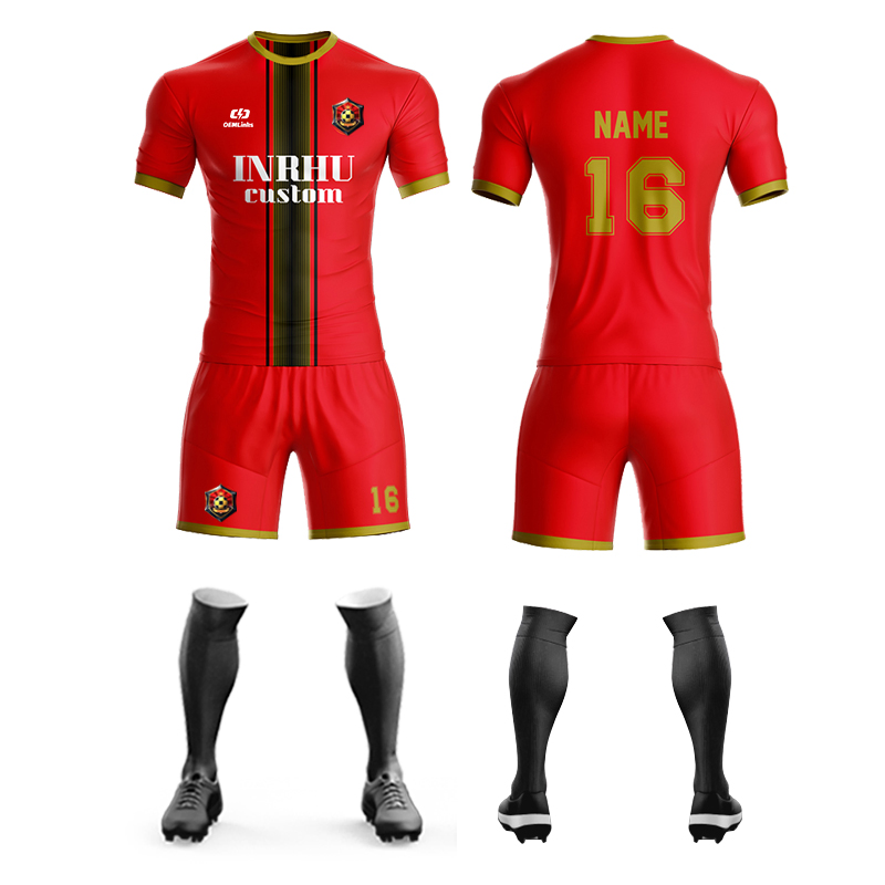 Roupas esportivas de futebol personalizáveis, leves, de alto desempenho, com tecido respirável e secagem rápida