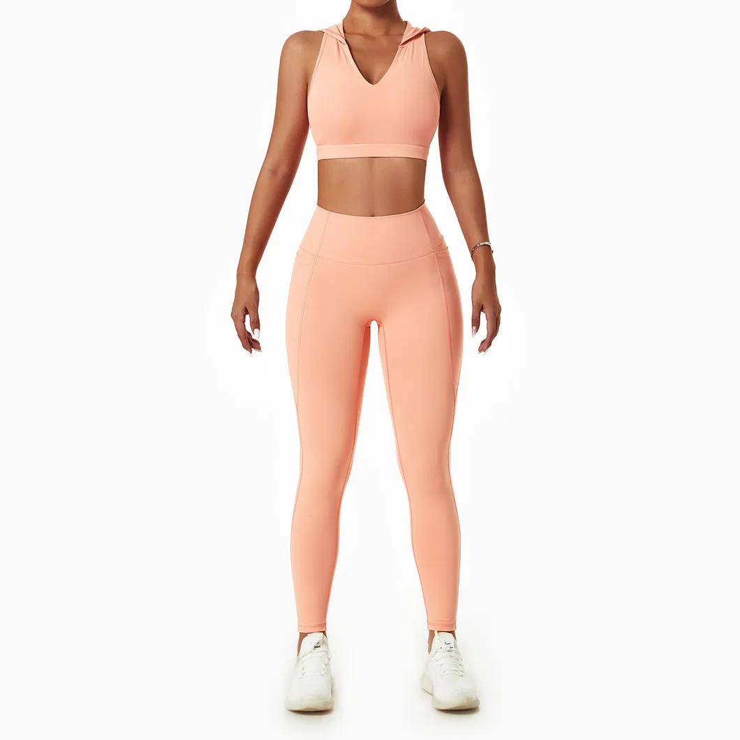 2023 Novas Chegadas Conjuntos de Moda Feminina para Yoga Academia Roupas de Treino para Mulheres Roupas Esportivas Moletons + Leggings