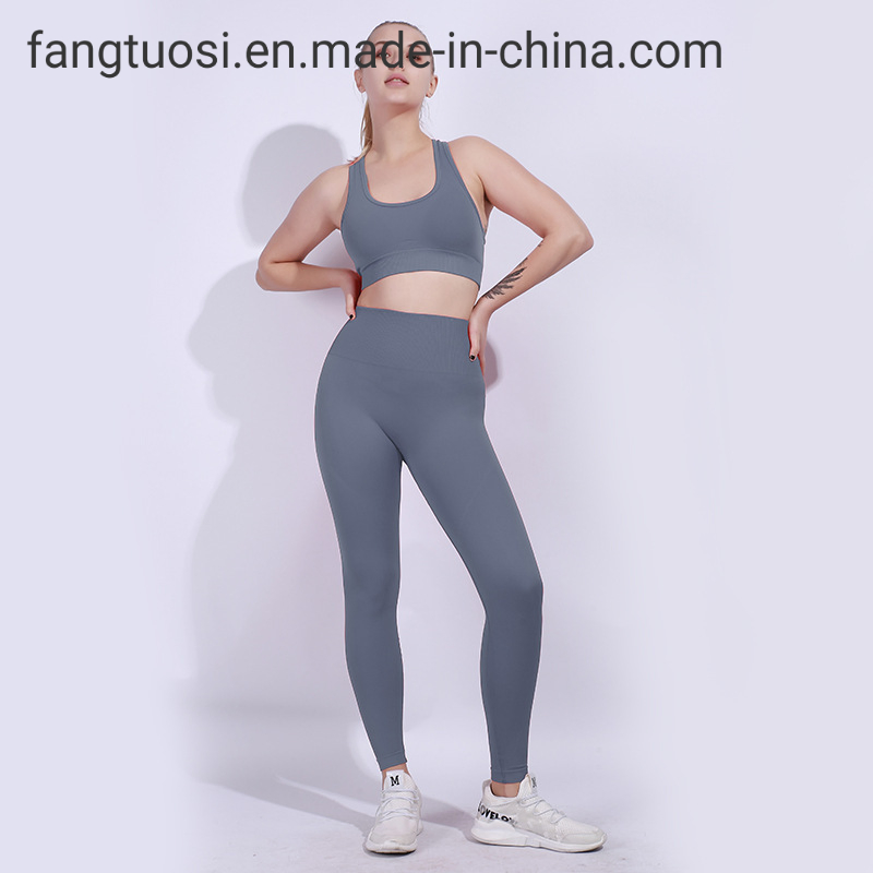Conjunto de Atividades Reutilizado de Baixa Quantidade Mínima Conjunto de Fitness para Mulheres Conjunto de Sutiã Esportivo Conjunto de Yoga Fitness Roupas de Treino