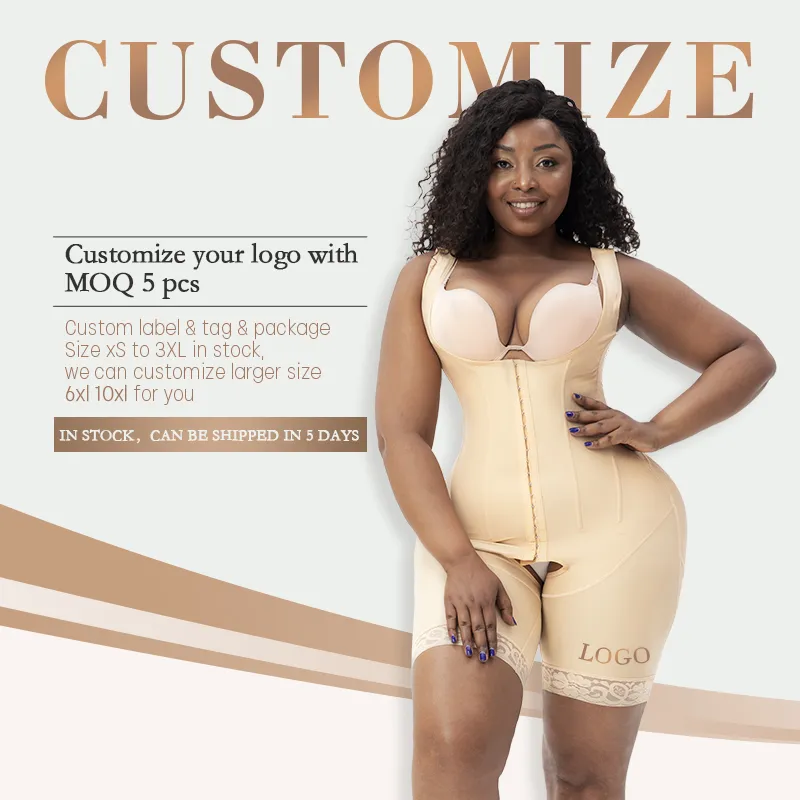 Roupas modeladoras de alta compressão para mulheres, fajas colombianas para cirurgia pós-operatória de lipoaspiração