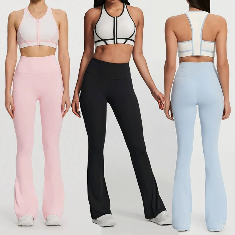 Roupas Ativas de Verão, Roupas de Primavera com Zíper, Sutiã Esportivo em Bloco de Cores, Sem Mangas, Sensação de Nudez, À Prova de Choque, Roupas de Fitness ao Ar Livre, Top de Yoga, Colete Esportivo, Roupas de Academia