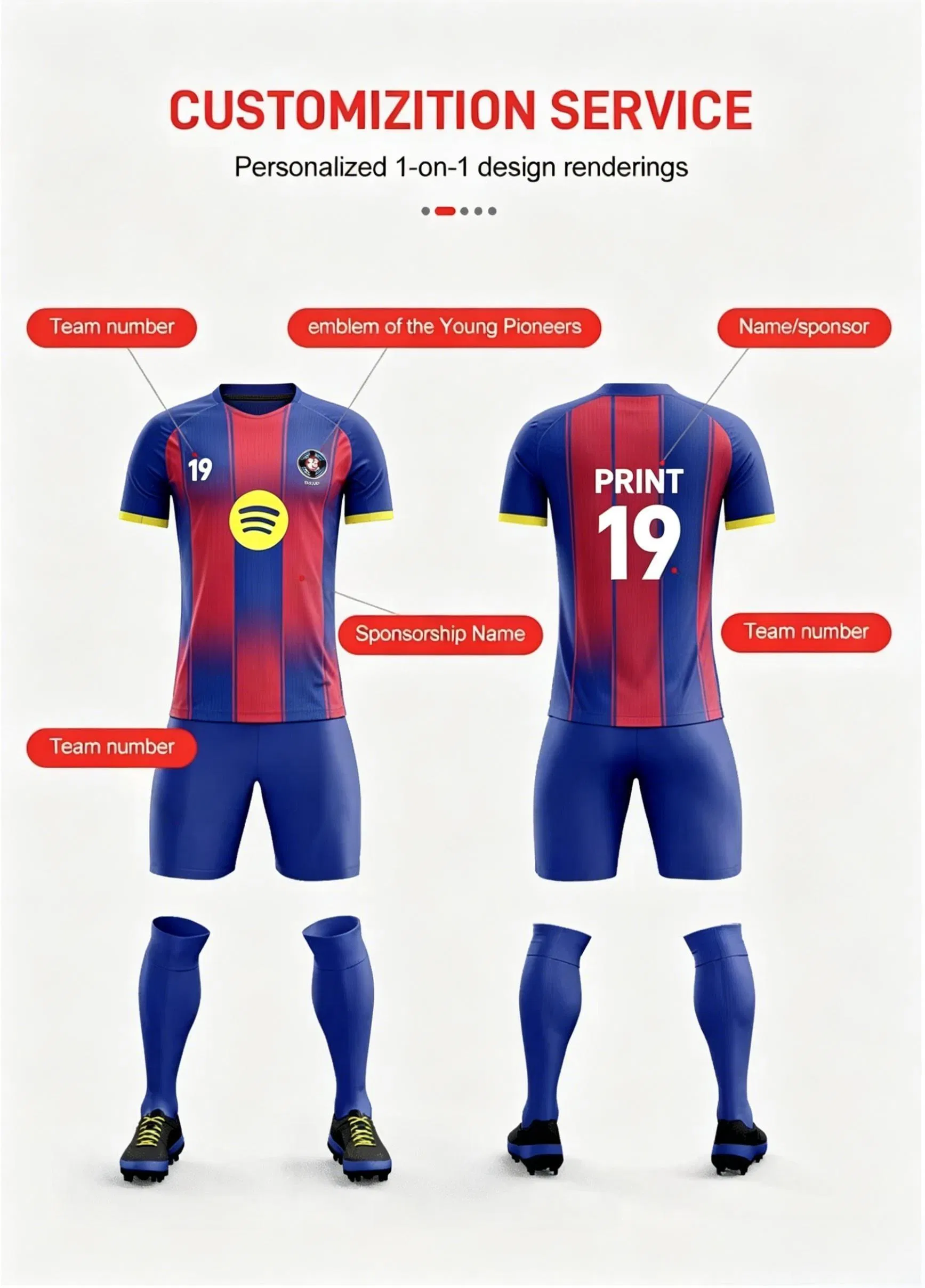 Camiseta de Futebol Replica da Tailândia, Camiseta de Futebol de Qualidade Tailandesa, Camiseta de Futebol Respirável