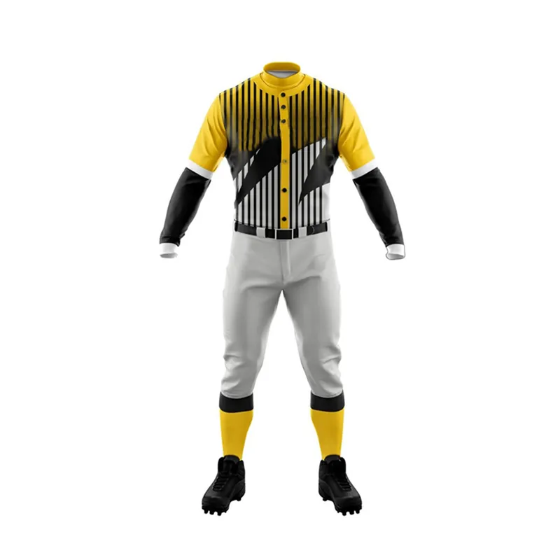 Camisa de Beisebol de Poliéster de Alto Desempenho Uniformes de Beisebol em Malha Personalizados