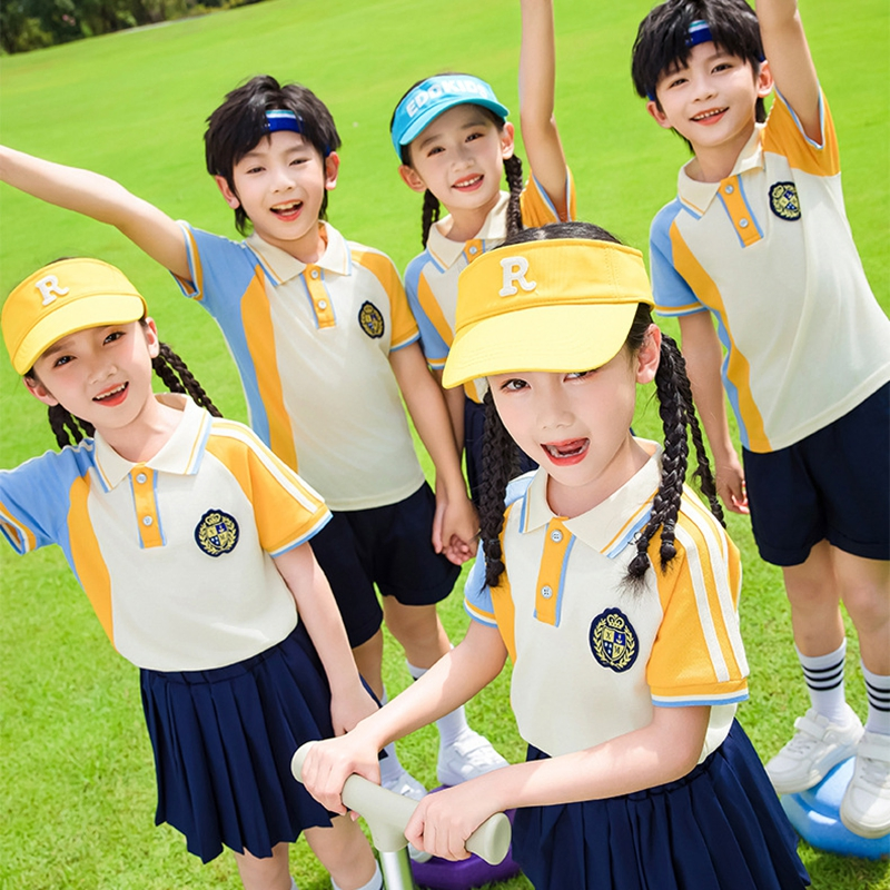 Camisa Polo Escolar de Design em Duas Cores Personalizada para Uniforme de Equipe Estudantil