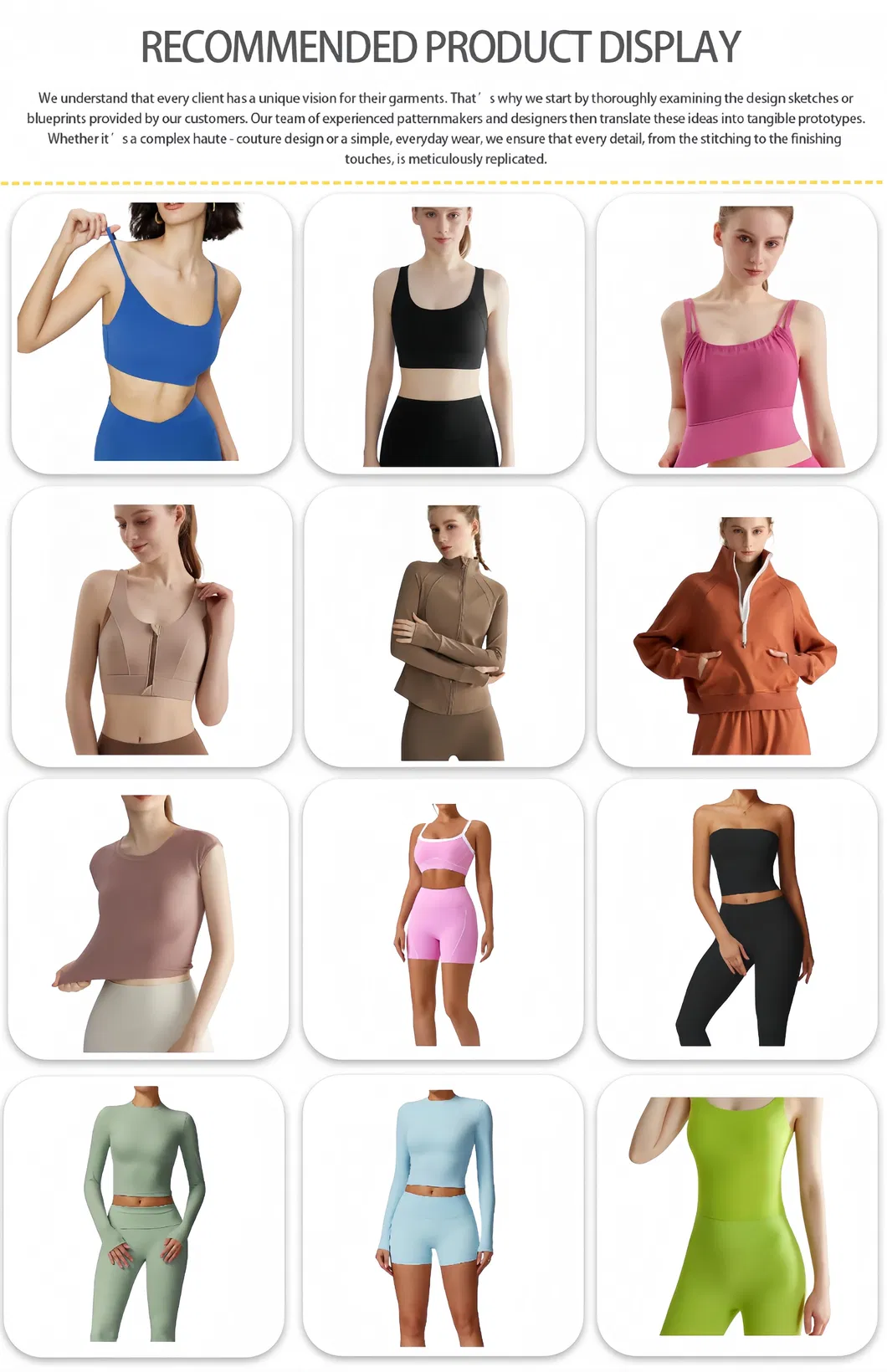 Conjunto de roupas esportivas casuais personalizáveis e modernas com design de bordado estiloso