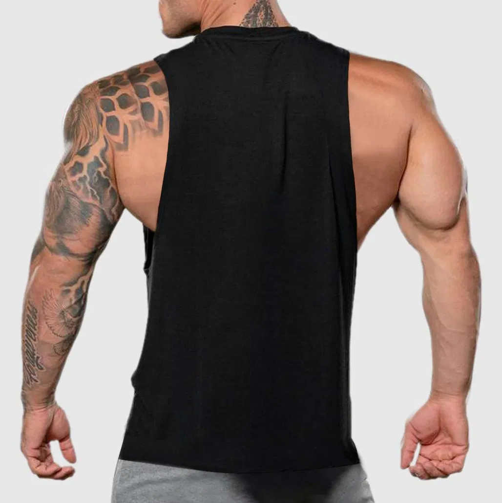 Colete Casual Respirável de Algodão para Homens, Exercício de Basquete, Estampado, Roupas de Fitness Fashion