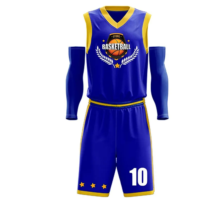 Uniforme de Basquete em Material de Secagem Rápida com Logotipo da Equipe