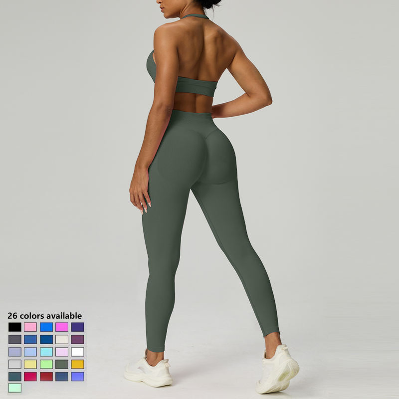 Roupas de Fitness para Mulheres Conjunto de Yoga para Treino Roupas de Esporte Femininas Roupas Ativas para Mulheres na Academia