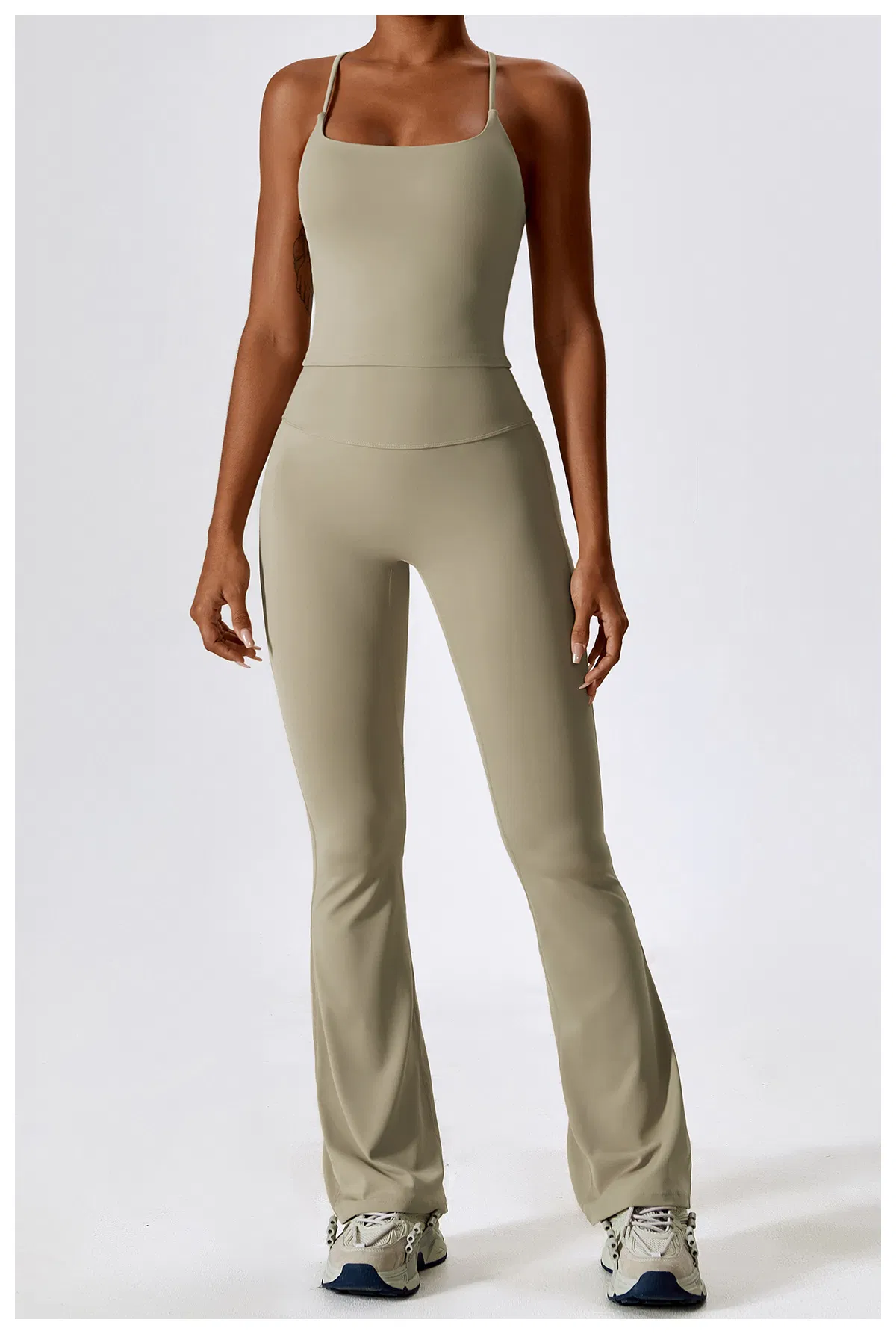Conjunto de Roupas de Ginástica Atacado para Fitness, Leggings, Top de Yoga