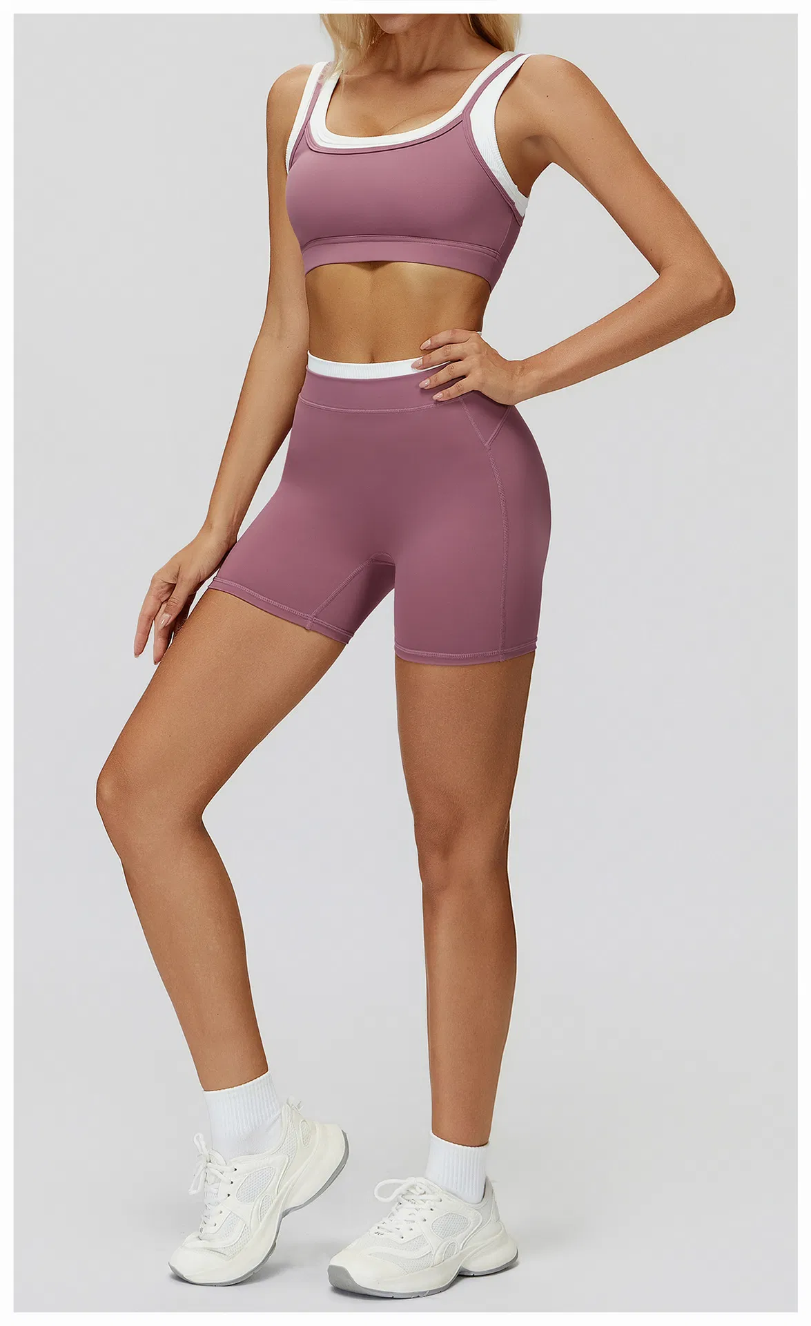 Bra Crop Top Skirt Shorts Leggings Women Sport Fitness Gym Clothing