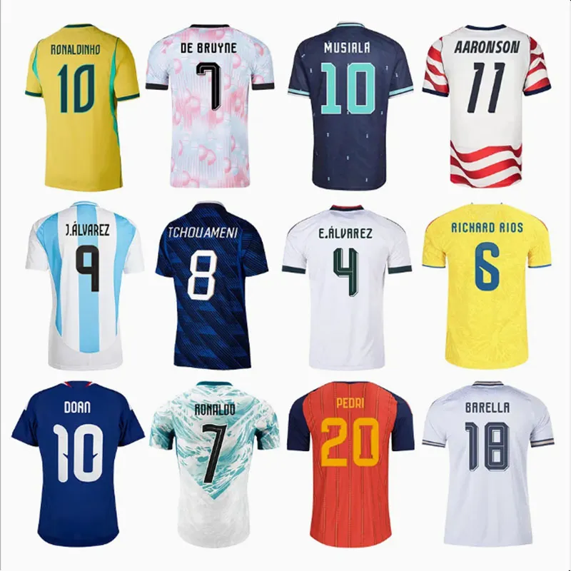 Camisa de Futebol Personalizada de Alta Qualidade do Ronaldo, Uniforme de Futebol