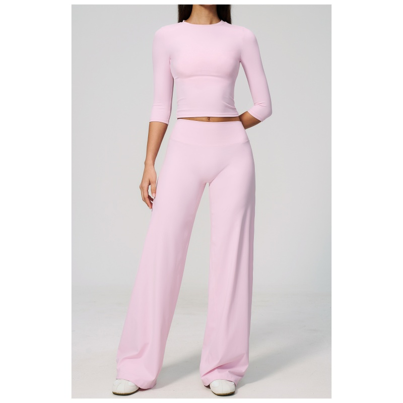 Novo Conjunto de Fitness Casual para Mulheres com Alta Elasticidade para Yoga 2 Peça de Exercício ao Ar Livre com Secagem Rápida