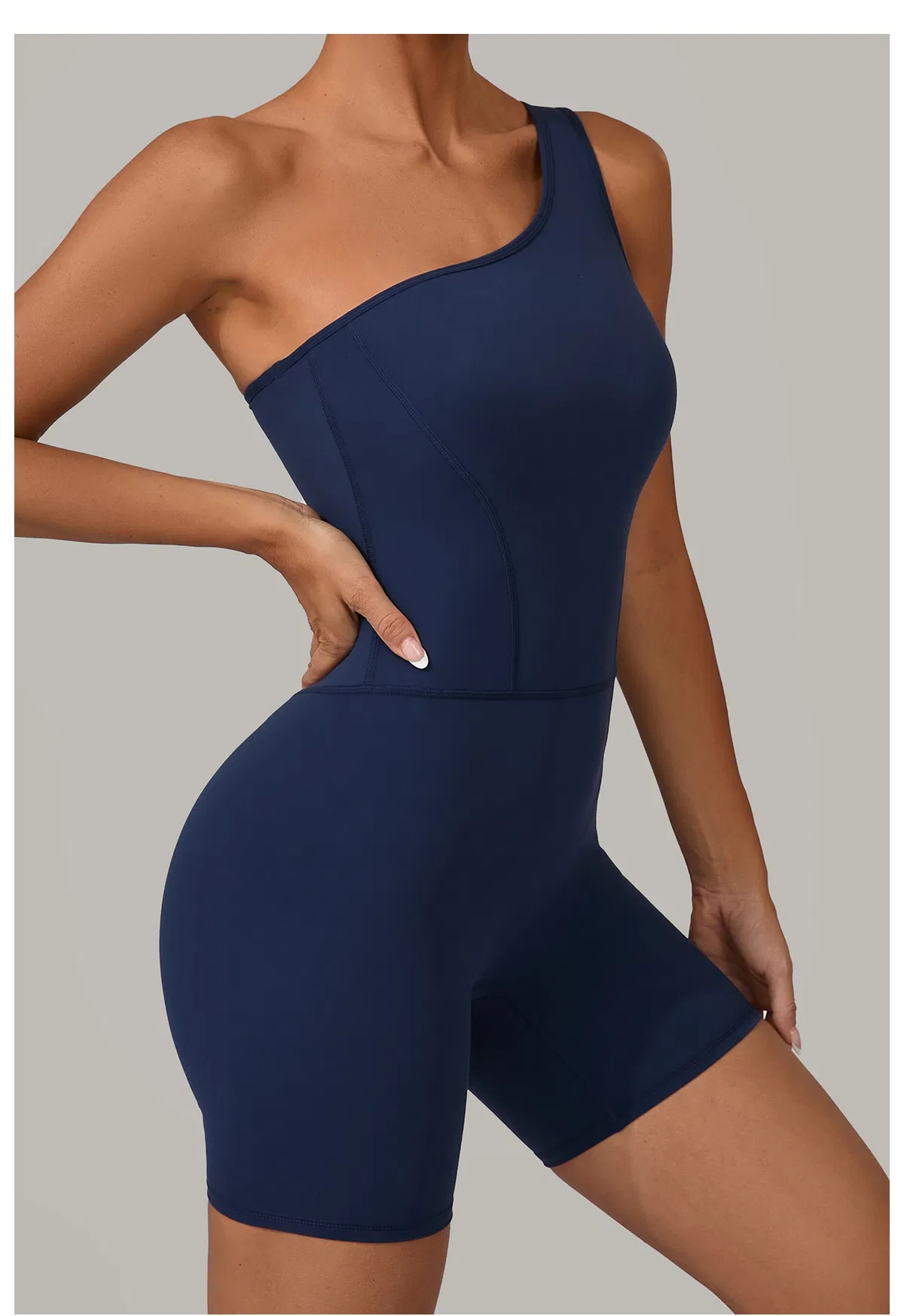 Macacão Fitness Plus Size Atacado Respirável de Secagem Rápida para Pilates Indoor, Macacão Curto para Esportes