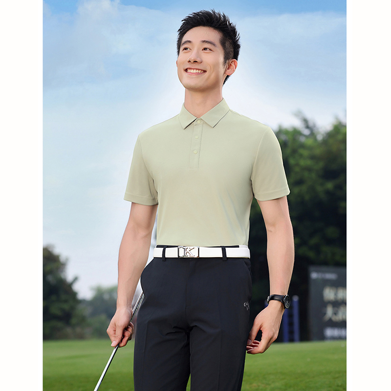 Roupas de Golfe para Cavalo de Alta Qualidade Unissex com Design de Botão de Manga Curta, Respirável e Sensação Fresca 4-Color