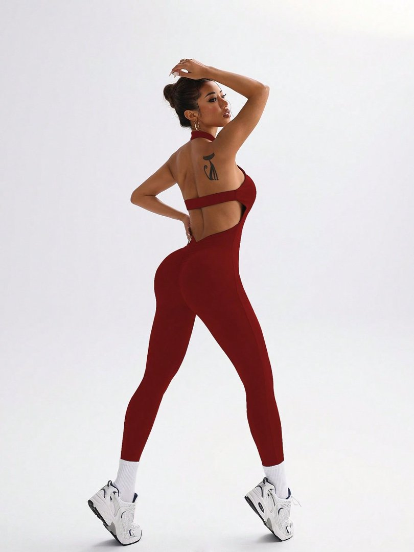 Conjunto de Roupas Ativas de Yoga de Alta Qualidade em Uma Peça, Ajuste Casual, Roupas Esportivas Respirável para Treino