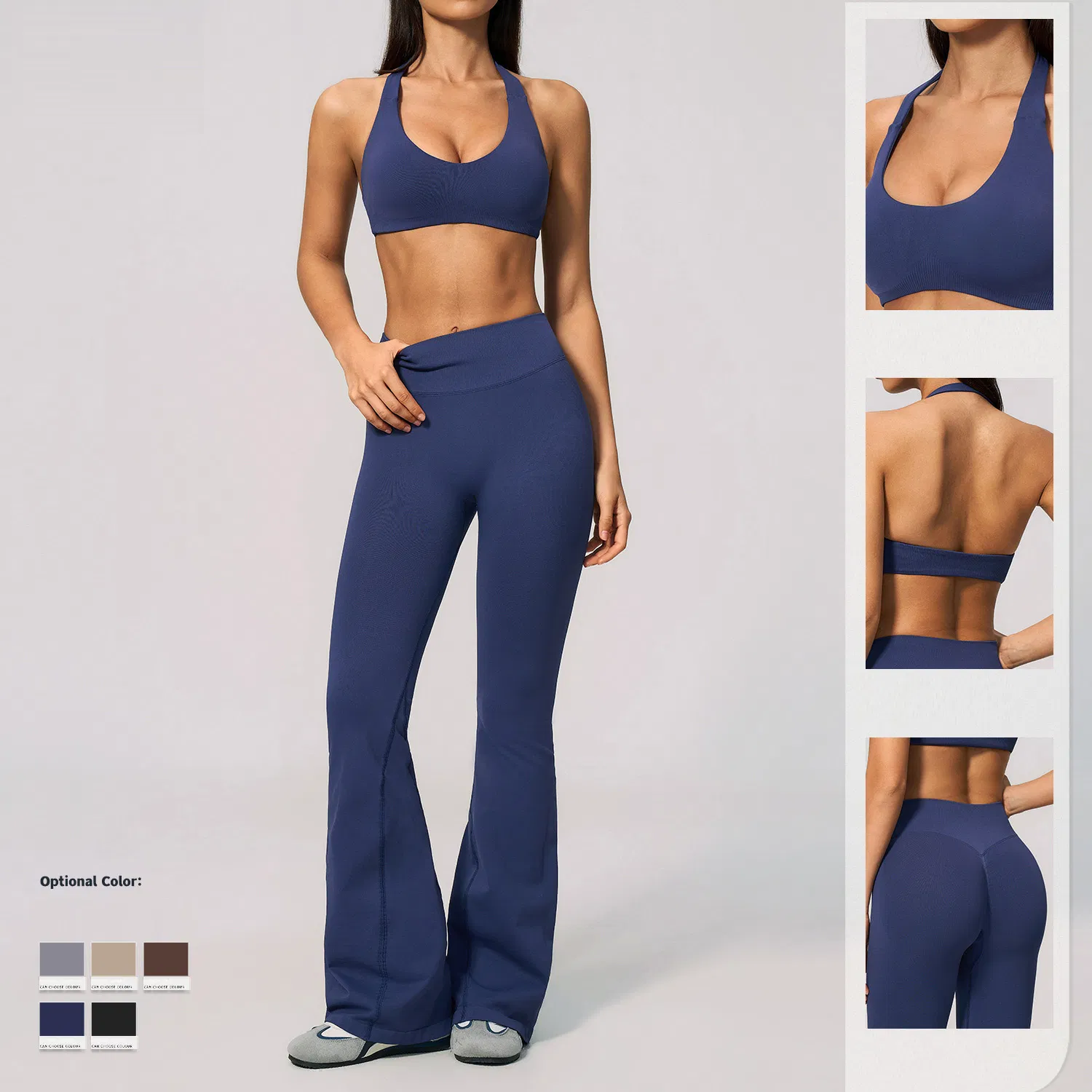 Private Label Clothing Seamless Sportswear Bra Shorts/Leggings/Flare Pants Women Gym Sports Suits