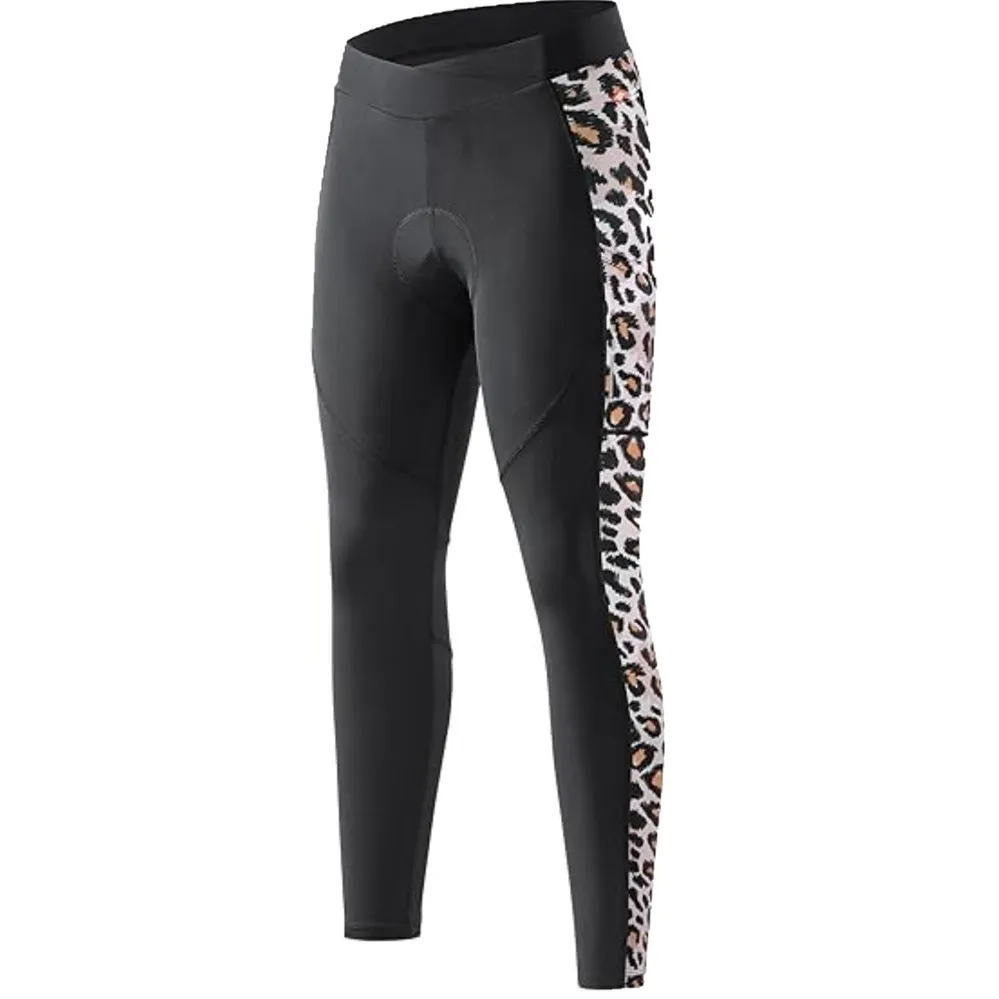 Roupas de Ciclismo Femininas com Cintura Alta 4D Capris Almofadados 7/8 Calças de Ciclismo com Bolsos