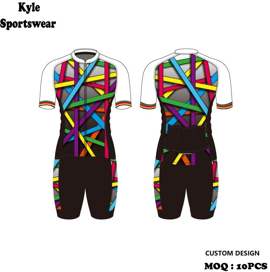 Conjunto de Jerseys de Ciclismo Femininos Roupas de Ciclismo em Poliéster