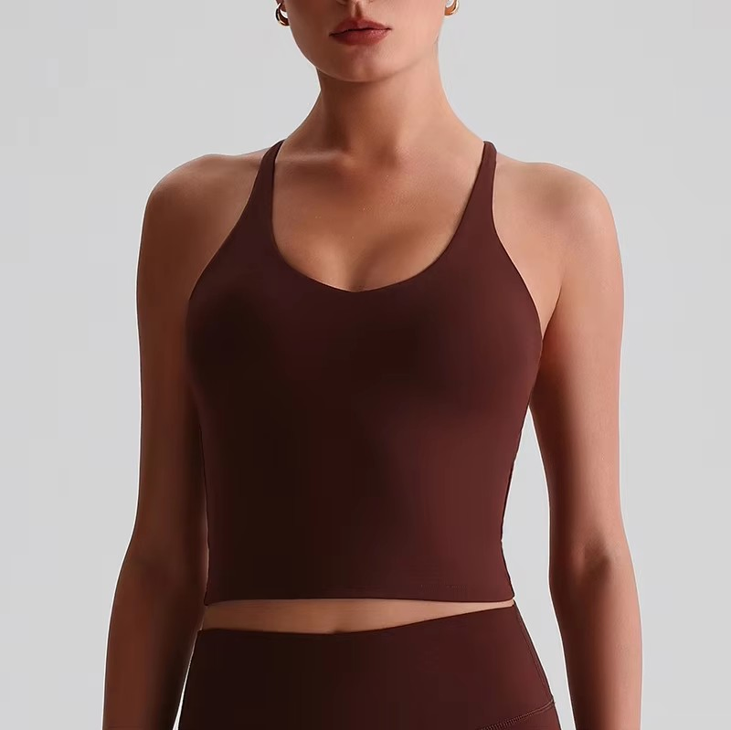 Conjunto de Top de Esporte de Alto Desempenho e Regata para Yoga e Academia
