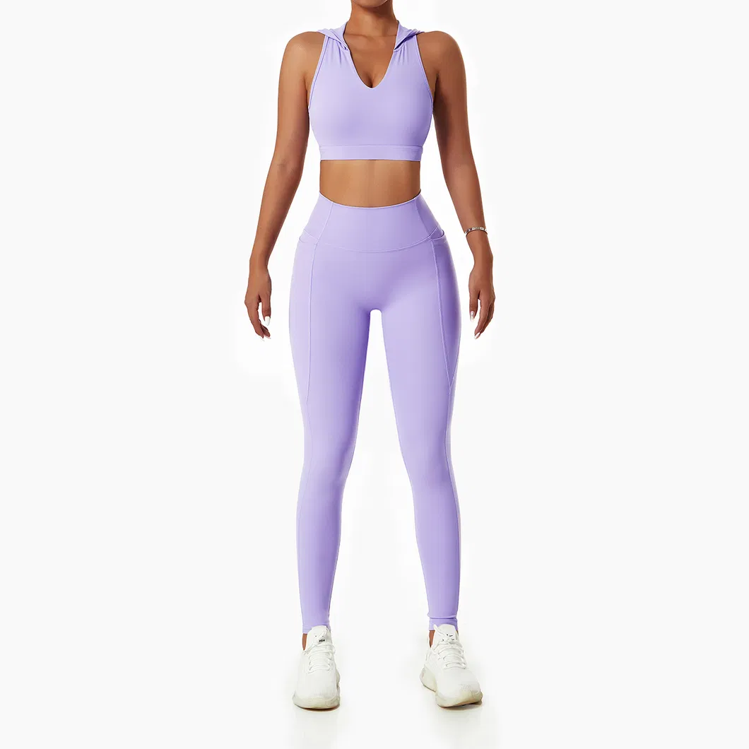 2023 Novas Chegadas Conjuntos de Moda Feminina para Yoga Academia Roupas de Treino para Mulheres Roupas Esportivas Moletons + Leggings