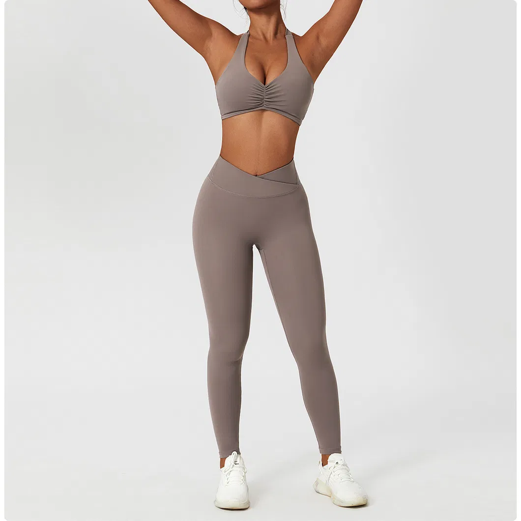 Conjunto de Roupas de Esporte Femininas para Yoga