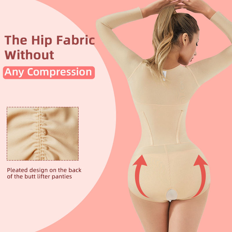 Sem Pressão no Quadril 4PCS Corpete de Aço Shapewear Garment de Compressão Pós-Operatória Fajas Colombianas Pós-Cirurgia com Sutiã