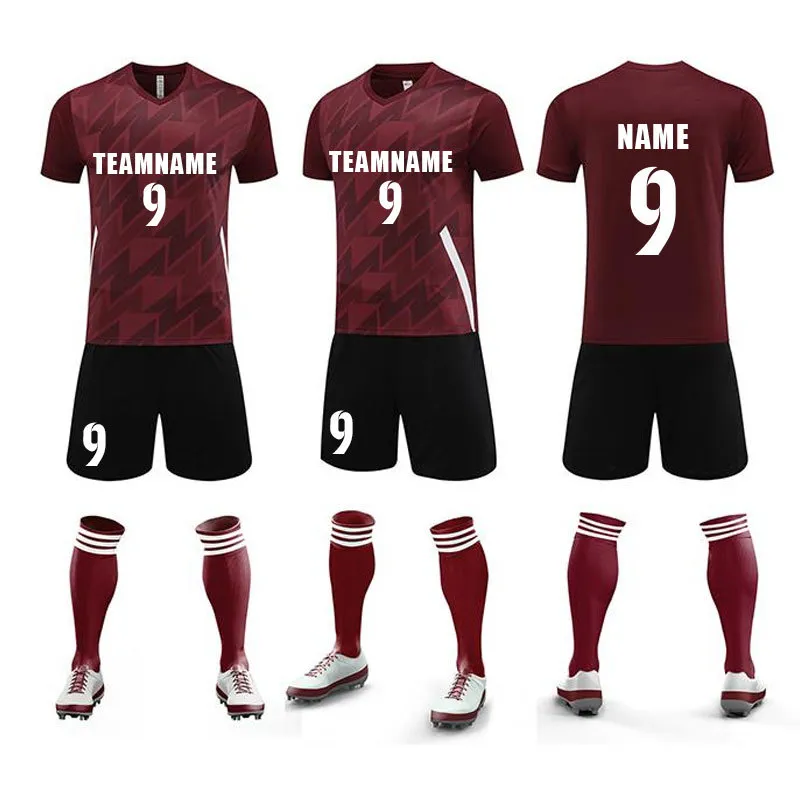 Conjunto de Roupas Esportivas Masculinas de Futebol Profissional