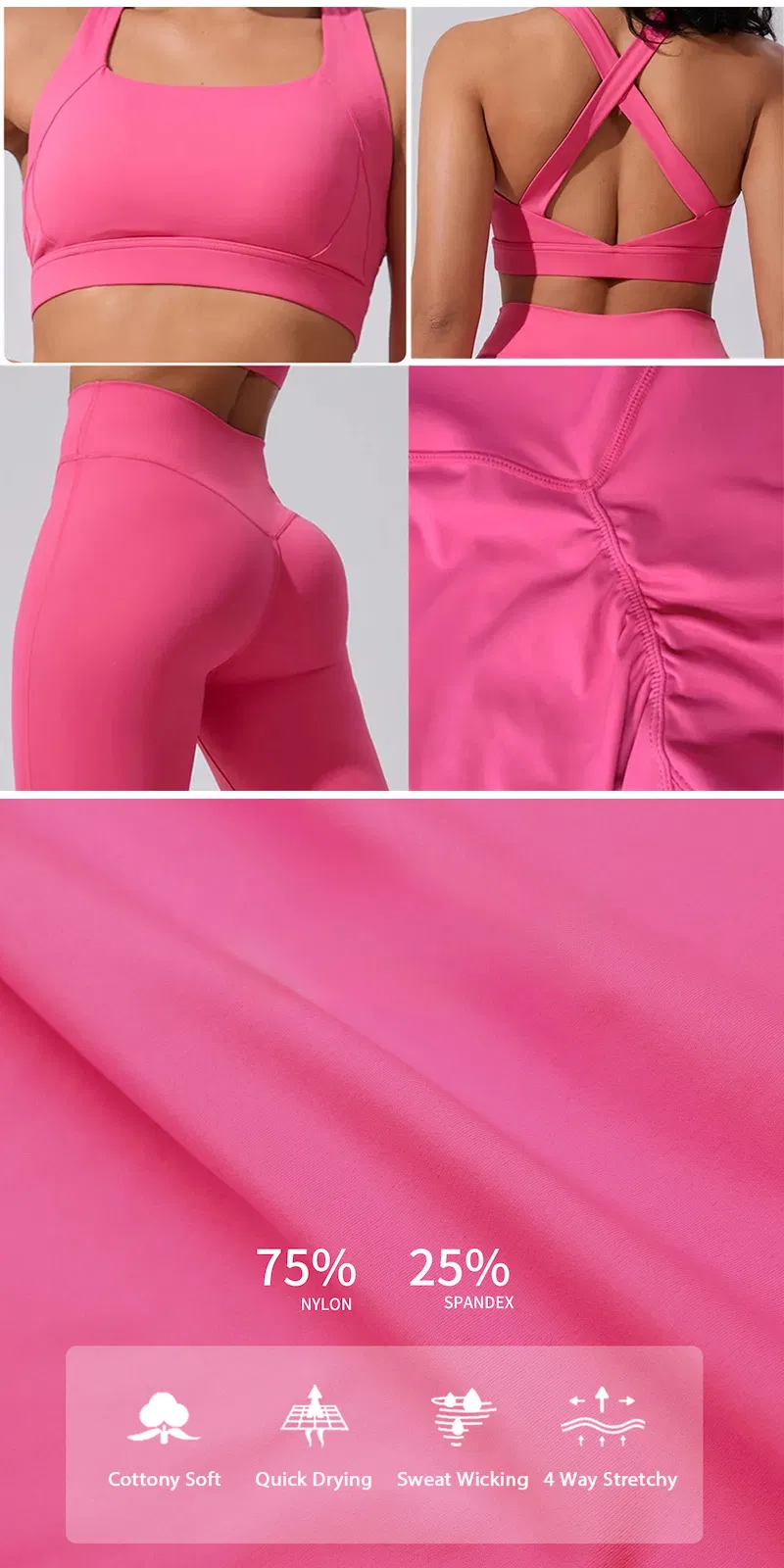 Vendas por atacado 6 PCS Roupas de Atividade Premium para Pilates e Fitness para Mulheres