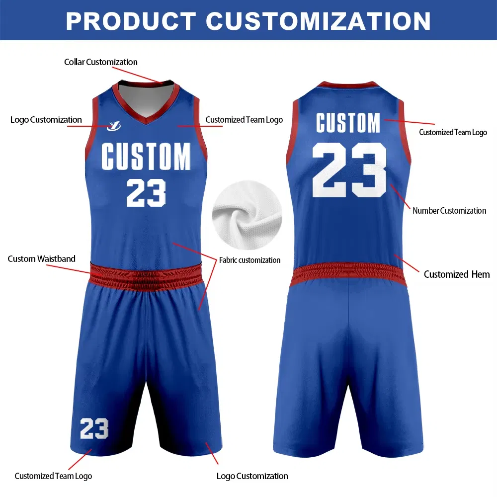 Fabricação de Camisetas de Basquete Uniformes Personalizados para Equipes com Tecido de Secagem Rápida