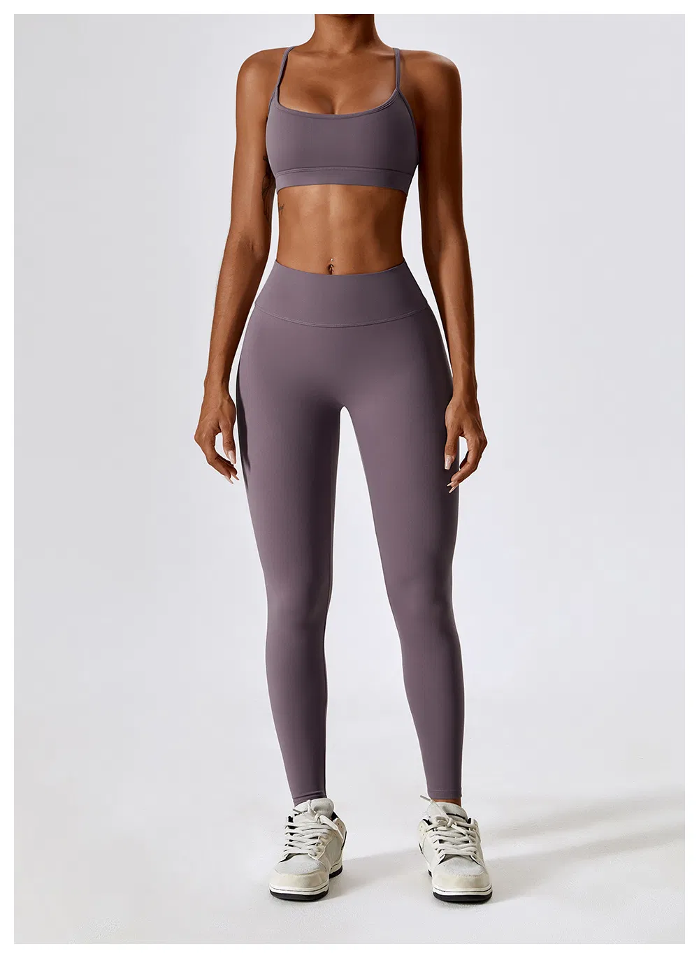 Conjunto de Esportes Feminino, Top de Ioga Justo, Leggings para Fitness