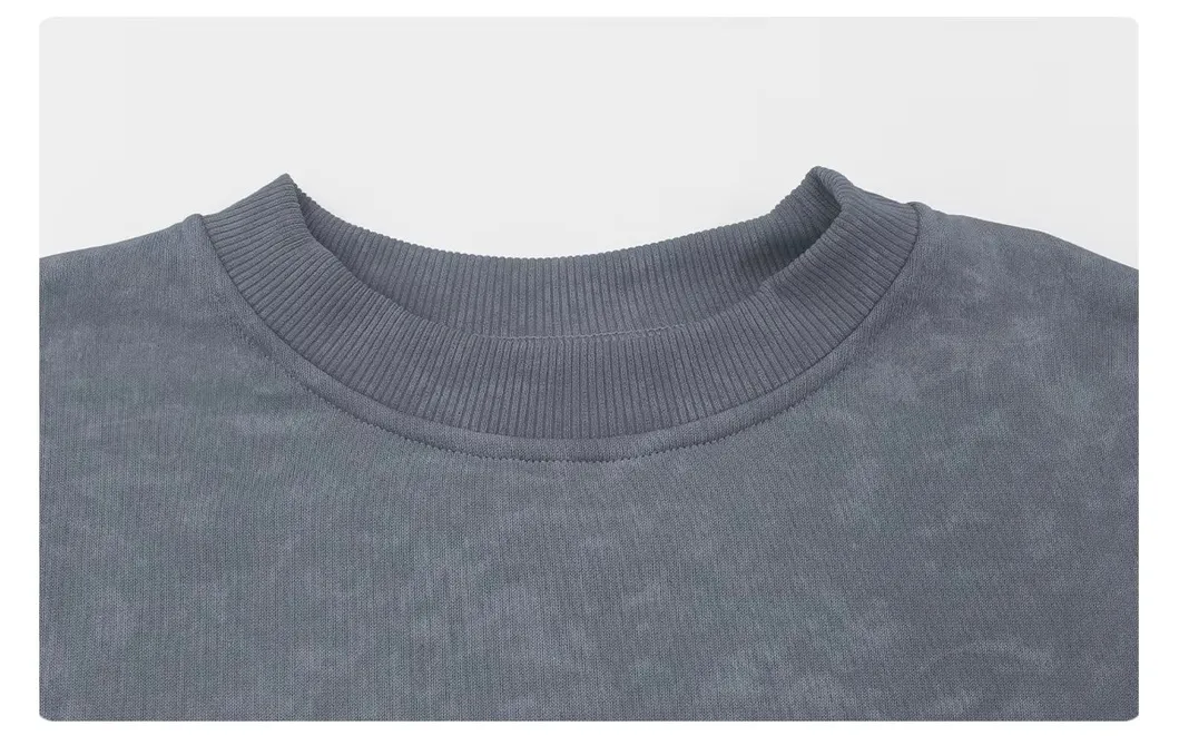 Conjunto de Fitness com Moletom Estampado de Manga Longa e Gola Redonda, Calças Cuffadas de Cintura Alta, Roupas de Academia Respirável e que Absorvem a Umidade