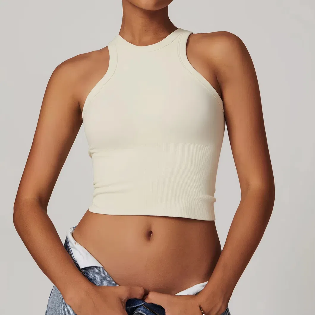 Conjunto de Yoga Sem Costura de Alta Elasticidade para Mulheres, Roupas de Treino para Fitness