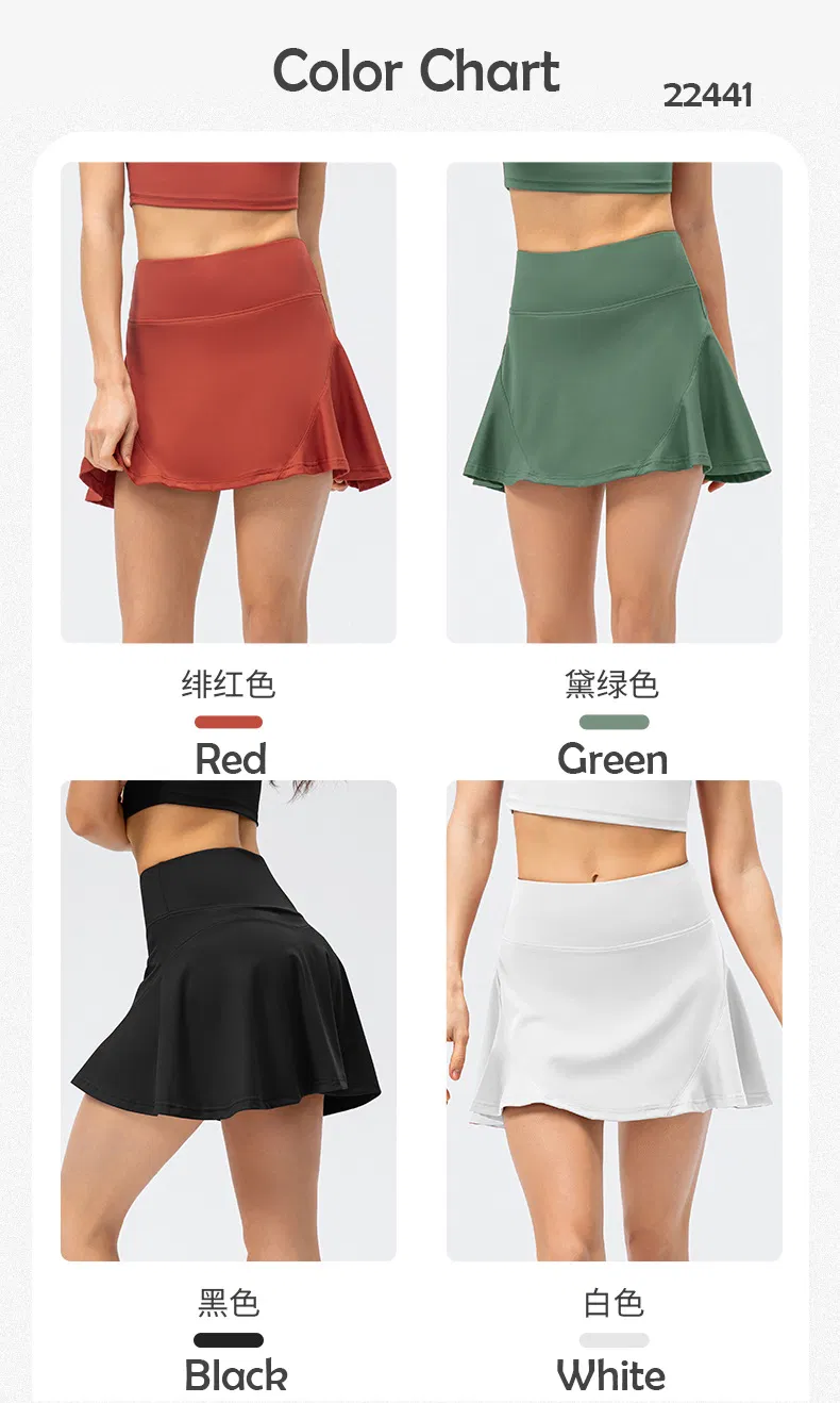 Vestido de Tênis Confortável em Movimento Roupas Esportivas 2 em 1 Saias de Tênis Roupas de Yoga