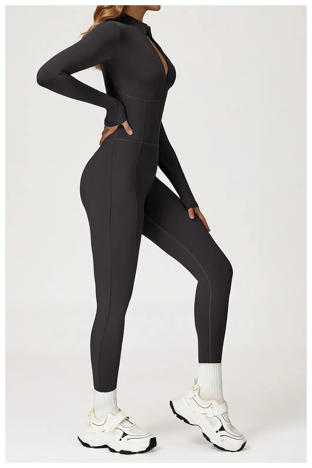 Conjunto de Ioga Feminino de Alta Elasticidade em Estilo Moderno, Roupas Multifuncionais para Corrida e Moda Fitness