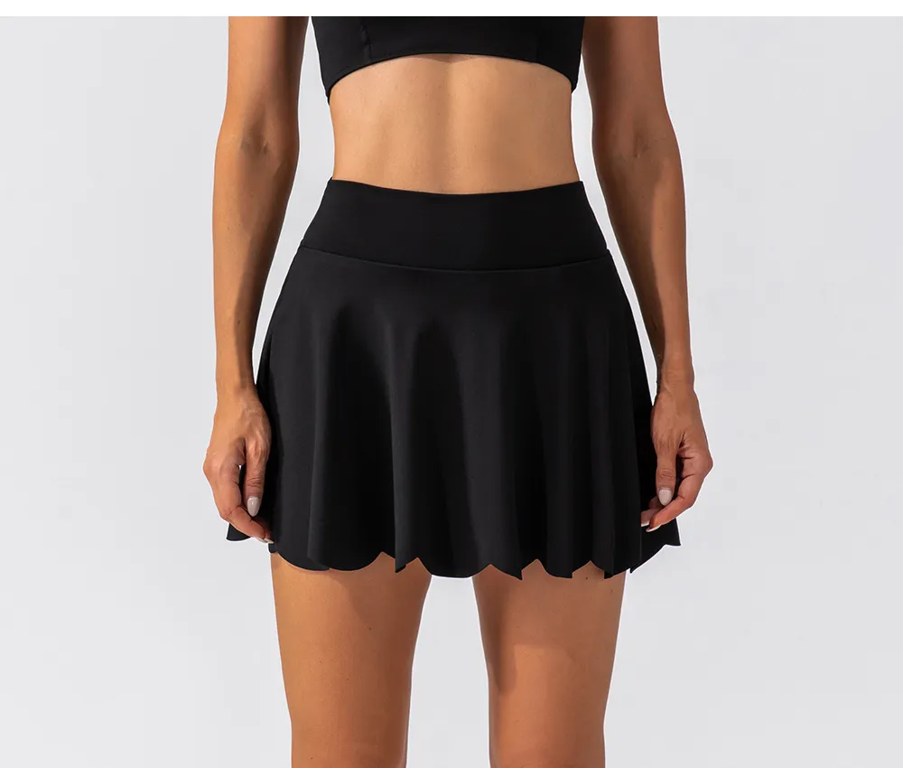 Saia Esportiva Personalizável para o Verão, Culotes de Ginástica, Shorts de Yoga de Cintura Alta, Saia para Golfe, Tênis e Vôlei, Roupas Femininas