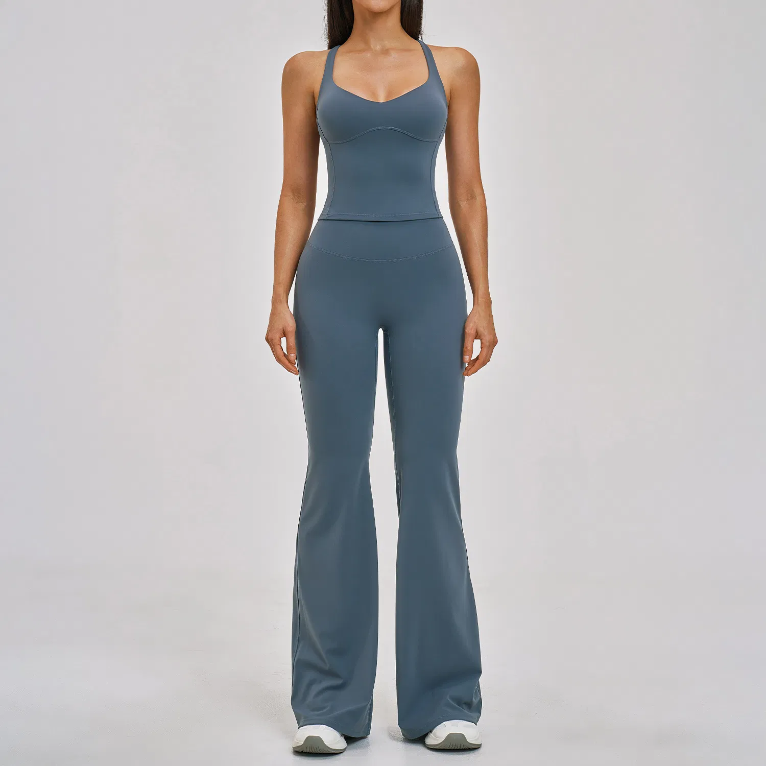 Conjunto Esportivo Feminino Estiloso com Cintura Alta e Linha Levantadora de Bumbum para Pilates e Corrida Compre Roupas de Fitness Acessíveis Online Frete Grátis