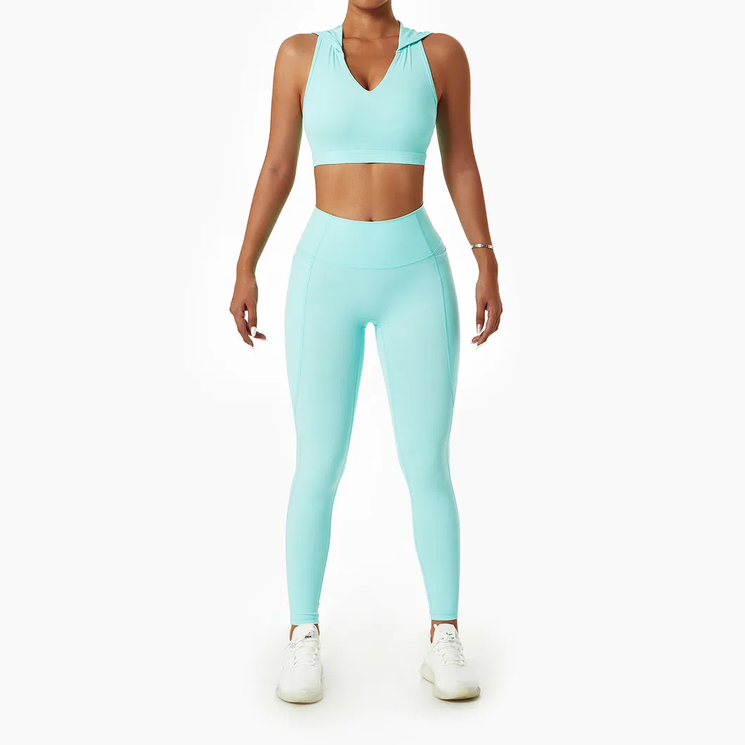 2023 Novas Chegadas Conjuntos de Moda Feminina para Yoga Academia Roupas de Treino para Mulheres Roupas Esportivas Moletons + Leggings
